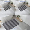 Lot de 2 Tapis de Bain Antidérapant chenille microfibre 60x90cm gris - VOUNOT FR