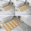 Lot de 2 Tapis de Bain Antidérapant chenille microfibre 60x90cm beige - VOUNOT FR