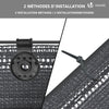 Brise vue occultant en HDPE 90g/m² 1x20m avec attaches de fixation anthracite - VOUNOT FR