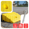 Lot de 2 Rampes de Trottoir en Polypropylene 25x27x11 cm Jaune