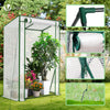 Serre de jardin Serre tomates avec grande porte enroulable bache PE renforcee 135g/m2 100x50x150cm Blanc - VOUNOT FR