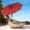 Parasol inclinable 2.70 x 2.40m avec housse de protection rouge