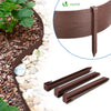 Bordure de jardin PE flexible 20M x 8 CM avec piquets marron - VOUNOT FR