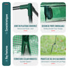 Serre de jardin Serre tomates avec grande porte enroulable bache PE renforcee 135g/m2 100x50x150cm Vert - VOUNOT FR