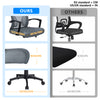 Fauteuil de Bureau Ergonomique pivotant avec dossier toile respirant Gris - VOUNOT FR