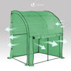 Serre de jardin hivernage murale adossee avec bache PE 200x100x180cm vert - VOUNOT FR