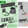 Support mural rangement pour 4 velos et 2 casques rails et crochets metal noir - VOUNOT FR