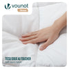 Couette 4 saisons doux 3 en 1 avec rembourrage polyester 500gsm 260x240cm blanc - VOUNOT FR