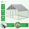 Enclos poulailler en metal galvanise et grillage avec bache PE 300x200x200cm - VOUNOT FR