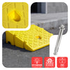 Lot de 2 Rampes de Trottoir en Polypropylene 25x27x7 cm Jaune