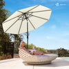 Parasol inclinable 2.70 x 2.40m avec housse de protection beige