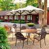 Parasol Jardin Double Aluminium 150 x 300 cm beige - VOUNOT FR