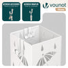 Porte-parapluies Metal avec bac de recuperation eau et 4 Crochets Motif Parapluie 15.5 x 15.5 x 43.5 cm blanc - VOUNOT FR