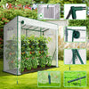 Serre de jardin Serre tomates avec porte et fenetres moustiquaire bache PE renforcee 135g/m2 200x77x170cm Blanc - VOUNOT FR