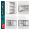 Lot de 2 Etagères de rangement charge lourde robuste à 4 niveaux 80x40x160cm - VOUNOT FR