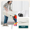 Panier a linge pliable 145L avec sac intérieur cadre bambou et couvercle beige - VOUNOT FR