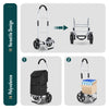 Chariot de course pliable aluminium 2 roues noir - VOUNOT FR