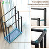 Porte serviettes sur pied autoportant 3 niveaux noir - VOUNOT FR