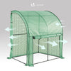 Serre de jardin hivernage murale adossee avec bache PE 200x100x180cm vert - VOUNOT FR