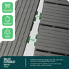 Lot de 22 dalles clipsables exterieures 30x30cm modulaire plastique anthracite - VOUNOT FR
