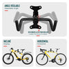 Lot de 2 Support mural velo pliable et reglable metal noir - VOUNOT FR