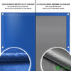 Bache piscine rectangulaire double couche en Polyethylene 160 gr/m2 avec filet ecoulement 8x14m Bleue - VOUNOT FR