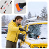 Pelle à Neige Démontable avec Manche en Aluminium avec Grattoir Télescopique Orange