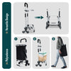 Chariot de courses pliable monte escalier aluminium avec sac isotherme noir - VOUNOT FR