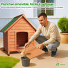 Niche pour Chien Extérieure en Bois 72x65x83cm - VOUNOT FR