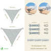 Voile d'ombrage Triangle en Polyester Imperméable avec Kit de Montage 3x3x3m Gris - VOUNOT FR