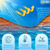 Bache a bulle piscine 120 microns ronde decoupable Ø305cm bleu - VOUNOT FR