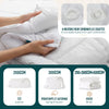 Couette 4 saisons doux 3 en 1 avec rembourrage polyester 500gsm 260x240cm blanc - VOUNOT FR