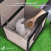 Maison pour Chat en bois avec toit bitumé et entrée en forme d'oreilles de chat Gris - VOUNOT FR