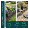 Lot de 175 pcs Bordure de jardin imitation pierre facile a installer 26.7m gris - VOUNOT FR