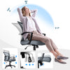 Fauteuil de Bureau Ergonomique pivotant avec dossier toile respirant Gris - VOUNOT FR