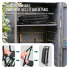 Agenouilloir tabouret de jardin 2 en 1 avec pochette de rangement EVA noir