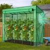 Serre de jardin Serre tomates avec porte et fenetres moustiquaire bache PE renforcee 135g/m2 200x77x170cm Vert - VOUNOT FR