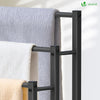 Porte serviettes sur pied autoportant 3 niveaux noir - VOUNOT FR