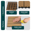 Lot de 16 dalles clipsables exterieures 30x30cm en Composite WPC Couleur bois - VOUNOT FR