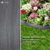 Bordure de jardin PE flexible 20M x 8 CM avec piquets gris - VOUNOT FR