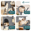 Arbre a chat 155cm multi niveaux Griffoir et niche Gris - VOUNOT FR