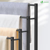Porte serviettes sur pied autoportant 4 niveaux noir - VOUNOT FR