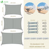 Voile d'ombrage Rectangulaire en Polyester Imperméable avec Kit de Montage 3x4m Gris - VOUNOT FR