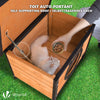 Maison pour Chat en bois avec toit bitumé et entrée en forme d'oreilles de chat - VOUNOT FR