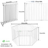 Barriere de securite cheminee pliable 3.75M 6 panneaux blanc