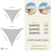 Voile d'ombrage Triangle en Polyester Imperméable avec Kit de Montage 3x3x3m Gris Clair - VOUNOT FR