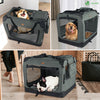 Sac transport pliable chien chat caisse cage portable 82x60x60cm gris - VOUNOT FR