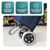 Chariot de courses 2 roues pliable 59L bleu marine - VOUNOT FR