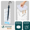 Porte-parapluies Metal avec bac de recuperation eau et 4 Crochets Motif Parapluie 15.5 x 15.5 x 43.5 cm blanc - VOUNOT FR