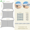 Voile d'ombrage Rectangulaire en Polyester Imperméable avec Kit de Montage 3x2m Gris Clair - VOUNOT FR